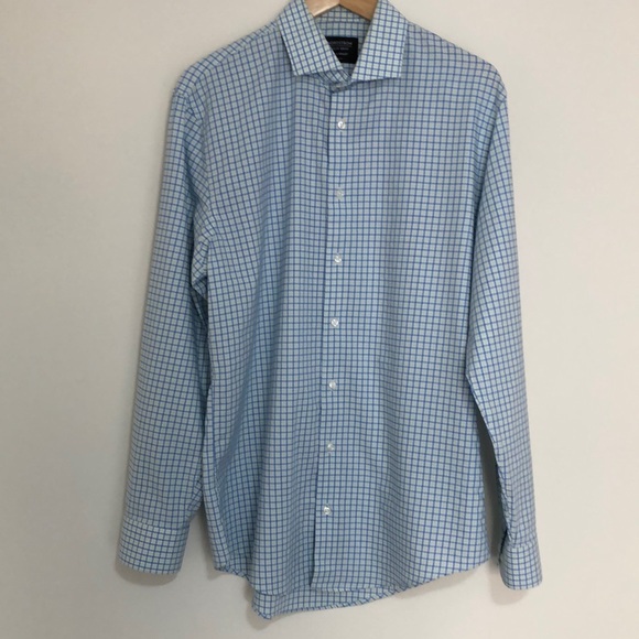 Nordstrom Men’s Shop Tech-Smart Trim Fit Collared Button Down Shirt 16 34-35 - Picture 1 of 9